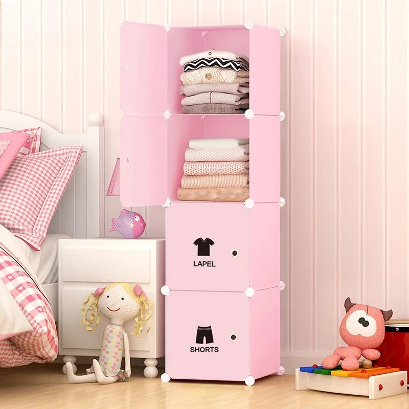 Clothes Organizer Closet Shelves Modern Cube Minimalist Plastic Wardrobe Nordic