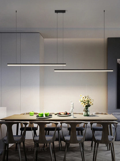 LED Pendant light long restaurant chandelier modern minimalist office