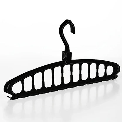 Folding Multi-Hole Clothes Hanger Non-slip Storage Rack Space Saving Clothes
