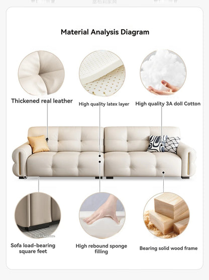 Modern Leather Sectional Couches Set Solid Wood Frame Design Sofa Sectional Sofas