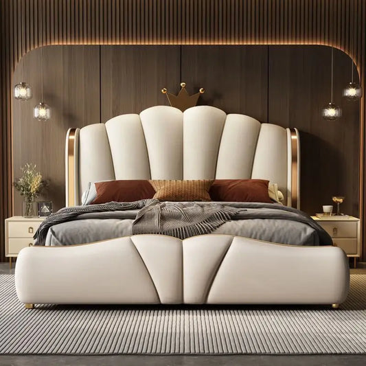European Princess Bed Nordic Design Beauty Modern Luxury Bed Sun Castle