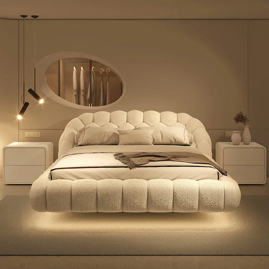 Lambswool Floating Bed Aesthetics Princess Wedding High End Quality Bed