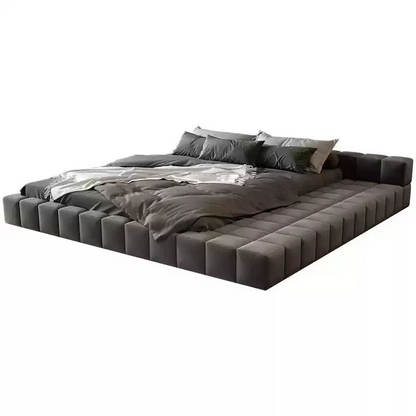 Minimalist Leather Bed Confortable White Small Family Japanese Home Bed