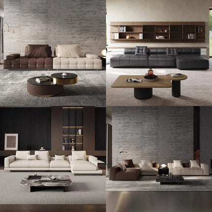 Excellent Quality Italian Luxury Living Room Furniture Premium Couch Villa Sofa